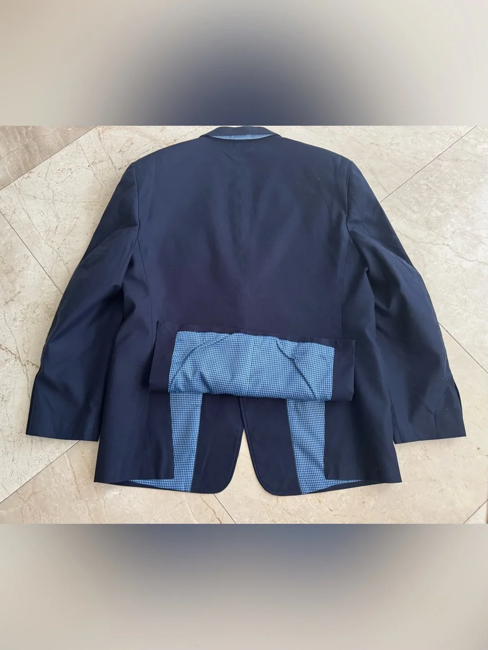 Saddlebred Navy Blue Two-Button Sport Coat
